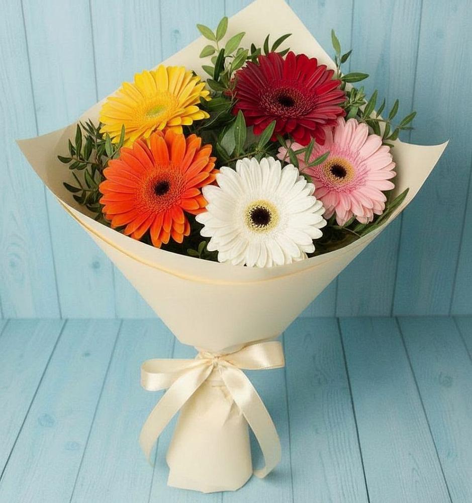 Букет цветов из: Герберы в Заворонежском
