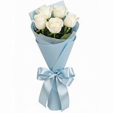 Букет 5 Белых роз Проуд в Заворонежском