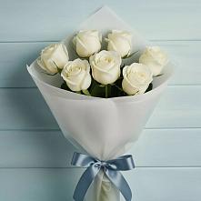 Букет 7 Белых роз Эдлесс Лав #REPLACE_PRED# Заворонежском