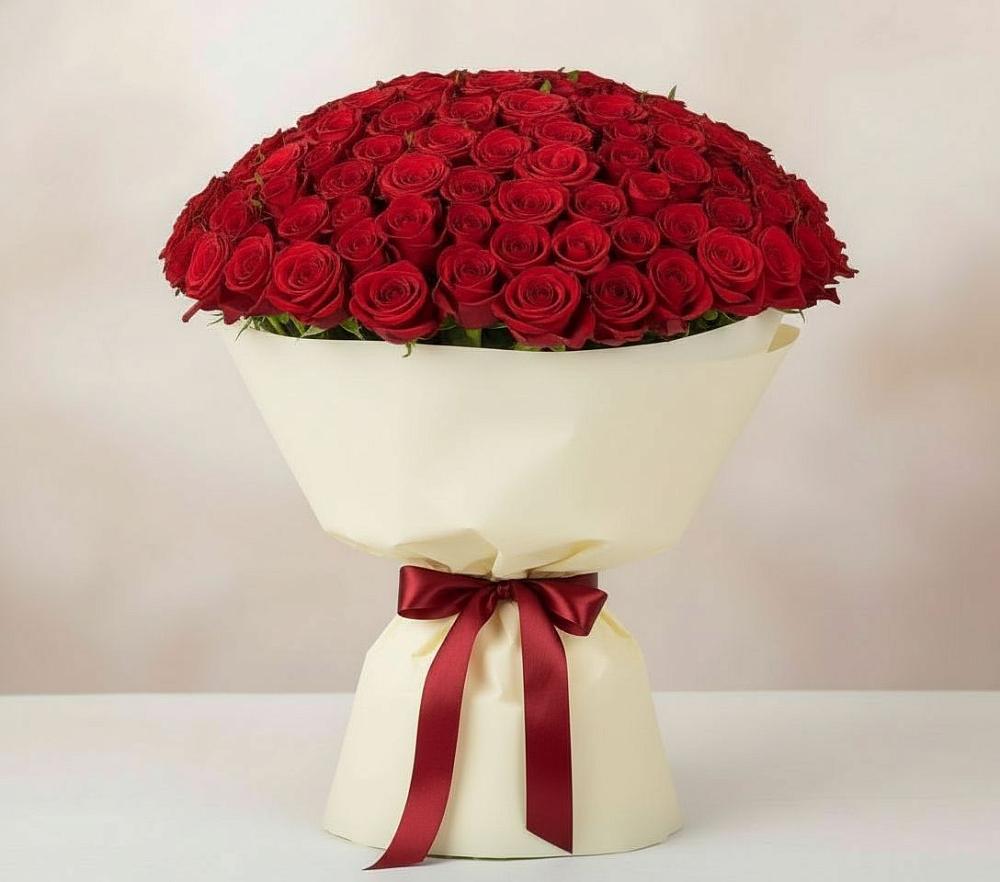 Букет 101 Красная роза Милано в Заворонежском