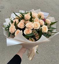 Букет Кремовые розы Латте в Заворонежском