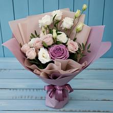 Букет цветов из:  Розы и Лизиантусы #REPLACE_PRED# Заворонежском