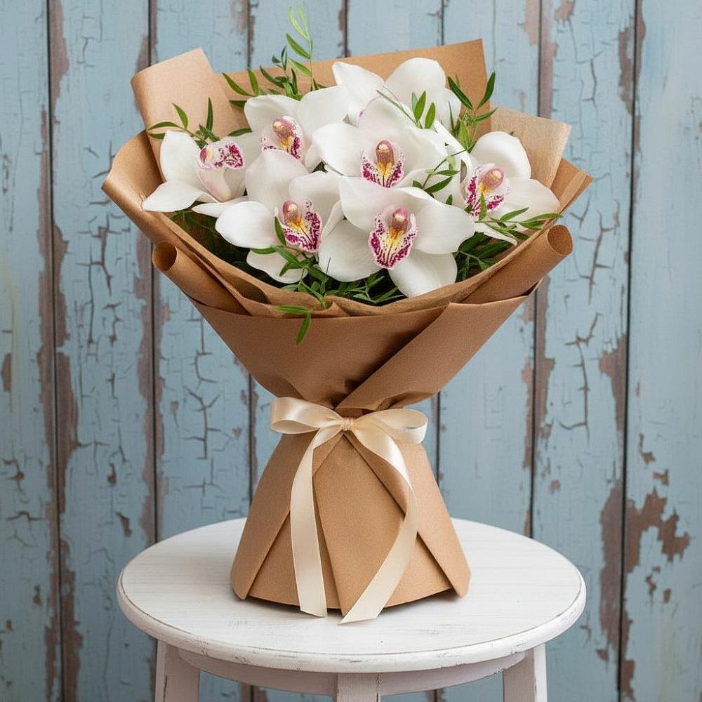 Букет цветов из: Орхидеи и Розы в Заворонежском