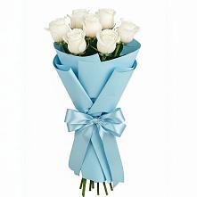 Букет 7 белых роз Проуд в Заворонежском