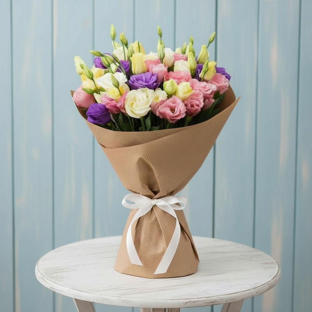 Букет цветов из: Лизиантусы в Заворонежском