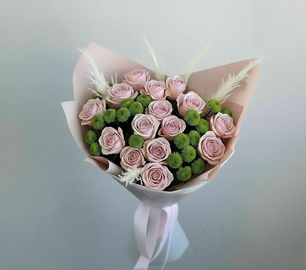 Букет цветов из: Розы и Хризантемы в Заворонежском