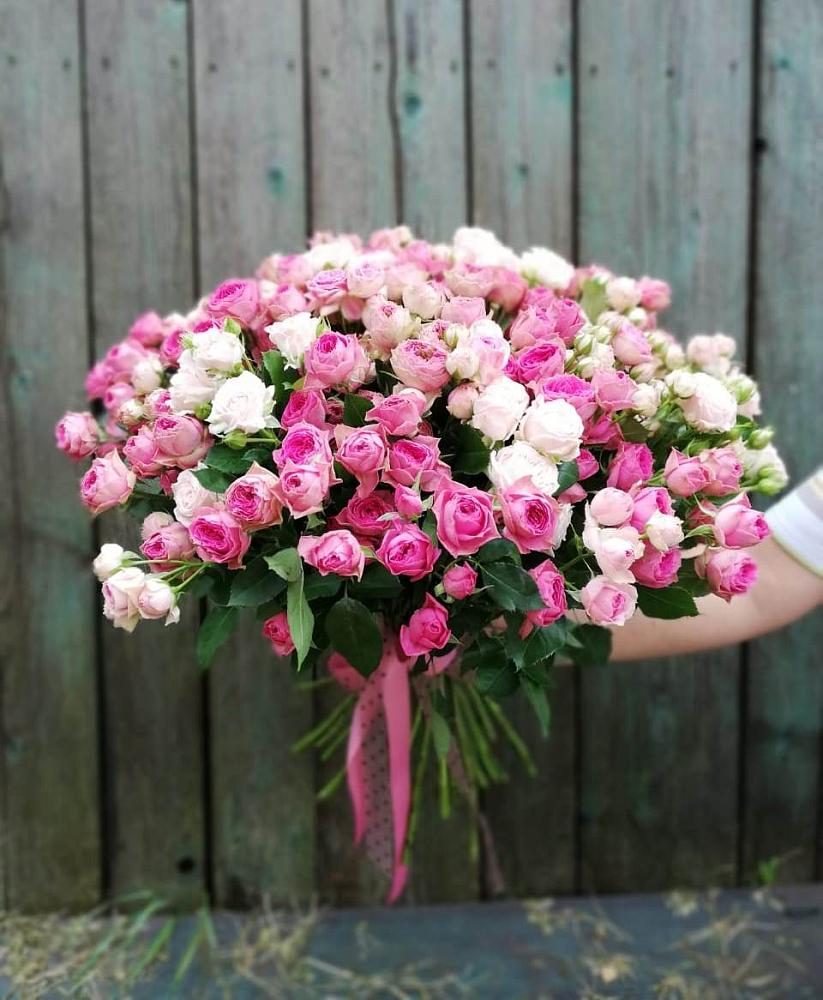 Букет Розовые кустовые розы Натали и Лав Лидия в Заворонежском