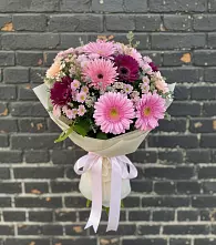 Букет цветов из:  Герберы и Хризантемы в Заворонежском