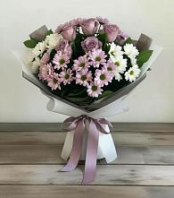 Букет цветов из:  Хризантемы и Розы #REPLACE_PRED# Заворонежском