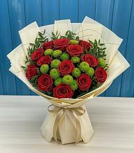 Букет цветов из:  Розы и Хризантемы в Заворонежском