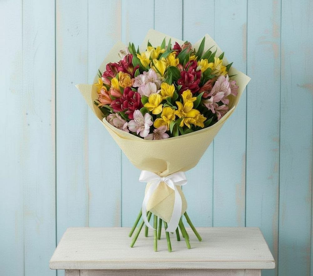 Букет цветов из: Альстромерии в Заворонежском